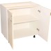 Corp inferior cu 2 usi 80 cm Zebra, Alba/MDF Vanilie, fara blat 80 x 82 x 50